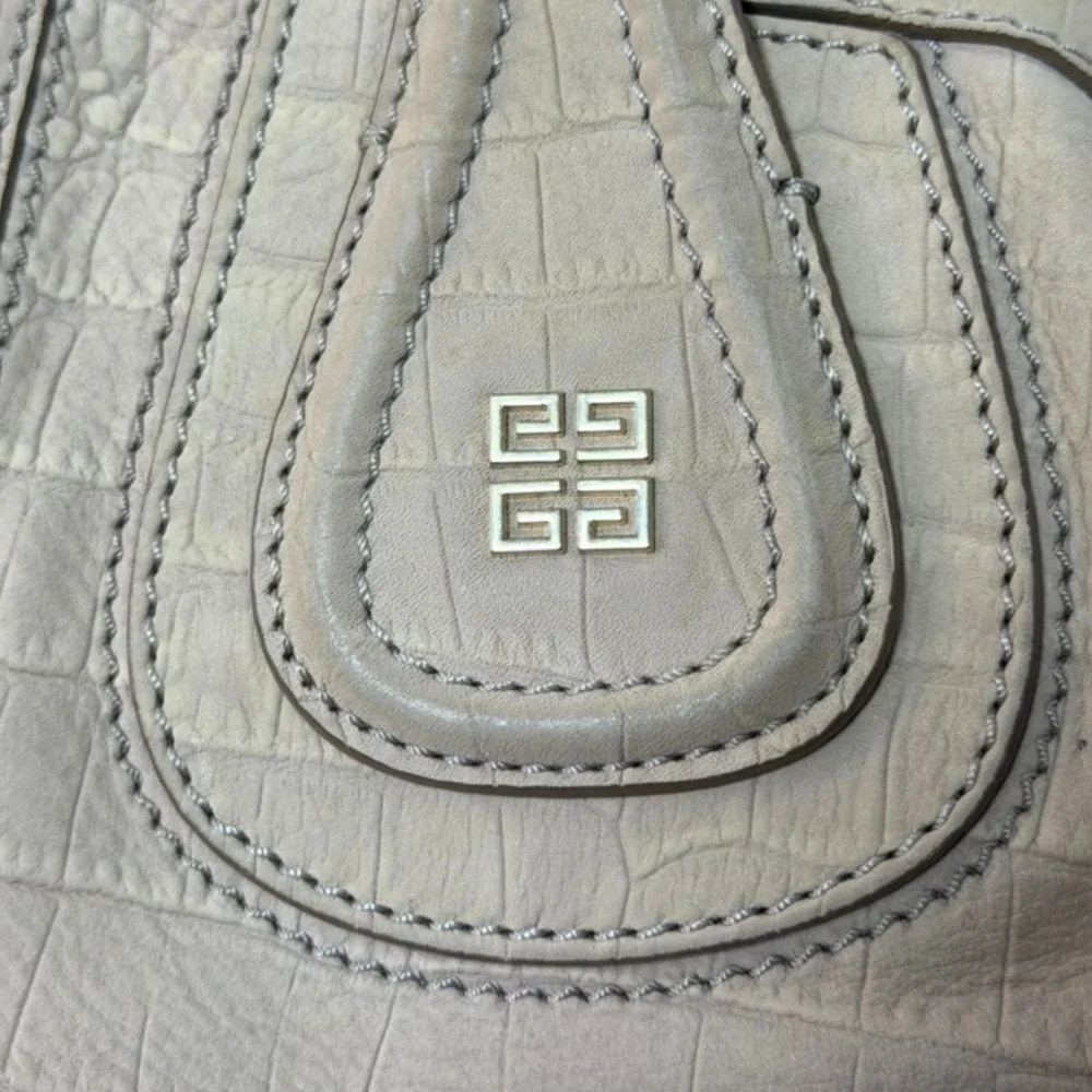 Givenchy Large Nightingale Croc Embossed Hobo